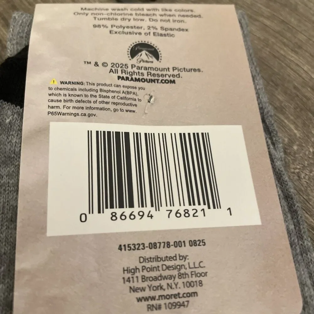 FERRIS BUELLER'S DAY OFF - Men's crew socks Size 10-13 NWT Paramount
